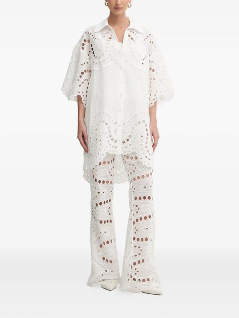 Charo Ruiz Ibiza Tao broderie anglaise top - White - zdjęcie produktu nr 2