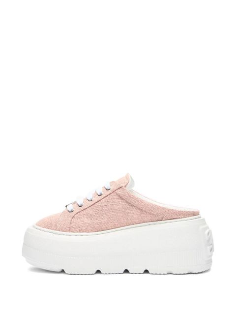 Casadei pink heeled mules