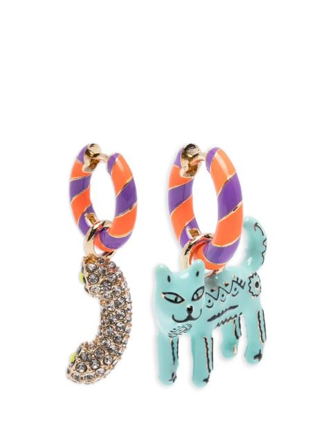 Essentiel Antwerp Jocat striped embellished earrings - Gold - zdjęcie produktu nr 1