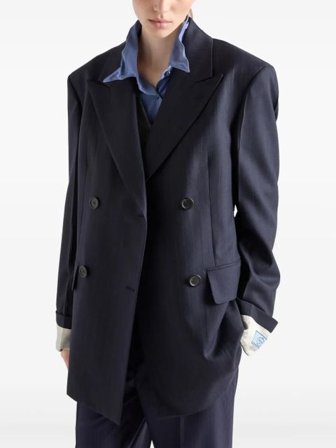 Prada pinstriped blazer - Blue