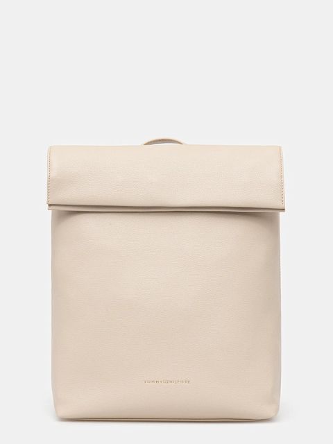 Tommy Hilfiger plecak damski kolor beżowy duży gładki AW0AW17654 - zdjęcie produktu nr 1