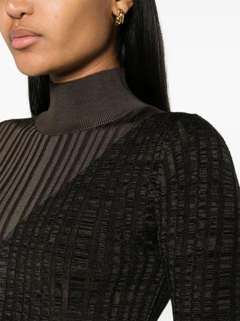 Nanushka Zareen high-neck ribbed jumper - Brown