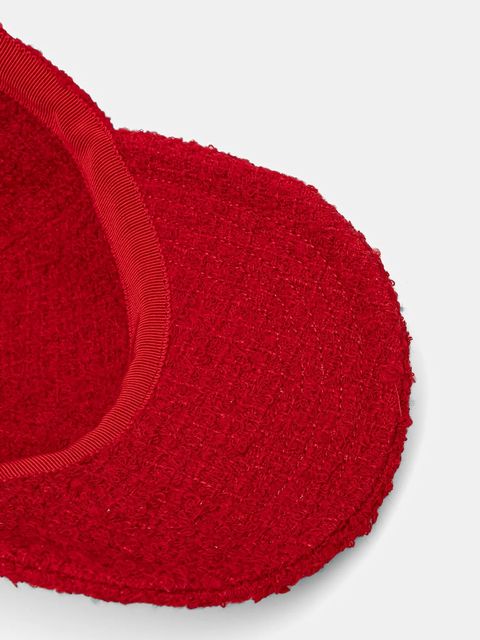 Patou czapka z daszkiem z dodatkiem wełny kolor czerwony AC1110223 - zdjęcie produktu nr 2