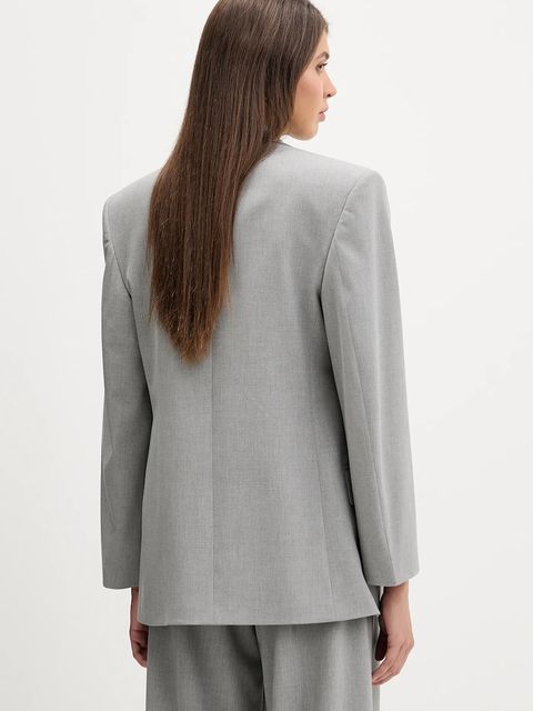 HUGO marynarka kolor szary dwurzędowa gładka 50554018