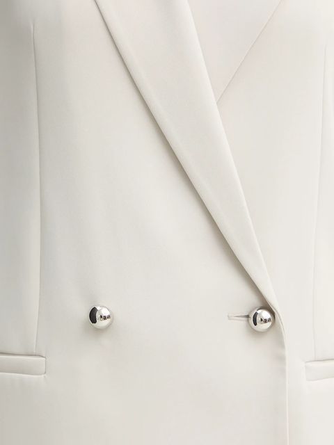 Armani Exchange marynarka kolor beżowy dwurzędowa gładka XW001281 AF16125