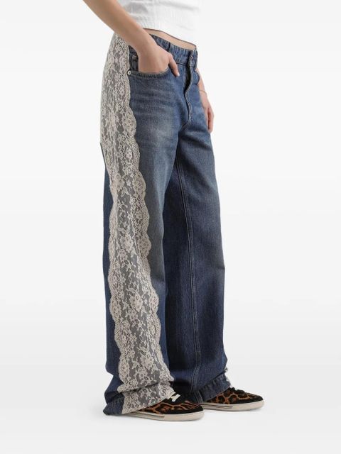 Dolce & Gabbana lace denim jeans - Blue