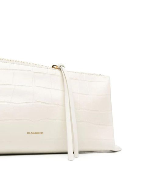 Jil Sander leather crossbody bag - White