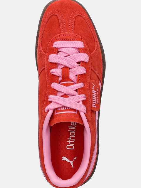 Puma sneakersy zamszowe Palermo Cobalt Glaze kolor czerwony 396463