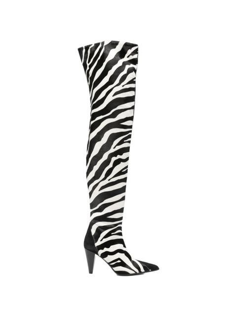 KHAITE zebra-print boots - White - zdjęcie produktu nr 1