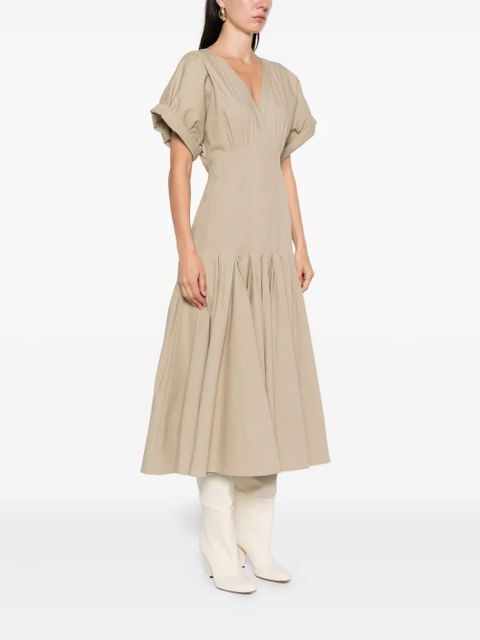 Proenza Schouler V-neck pleated dress - Neutrals - zdjęcie produktu nr 2