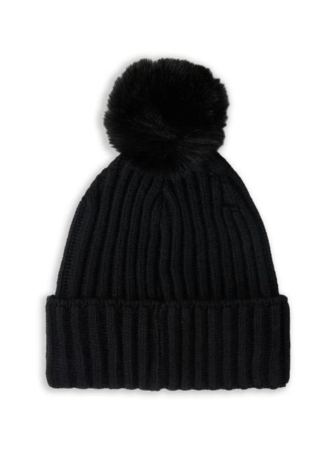 BOGNER pompom ribbed beanie hat - Black - zdjęcie produktu nr 2