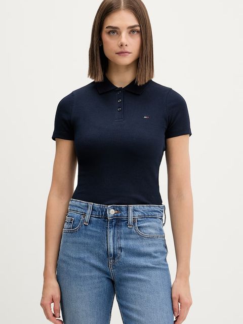 Tommy Jeans polo damskie bawełniane z elastanem - zdjęcie produktu nr 1