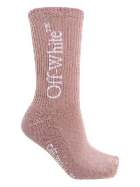 Off-White logo-embellishment socks - Pink