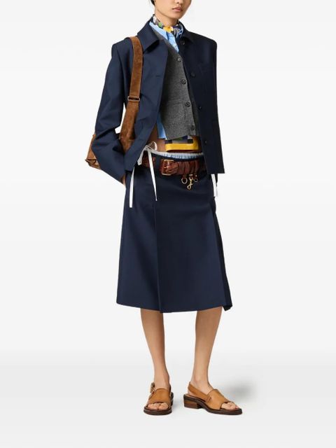 Miu Miu embroidered midi skirt - Blue - zdjęcie produktu nr 2