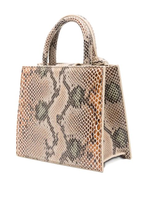 MC2 Saint Barth snake effect top handle tote bag - Neutrals