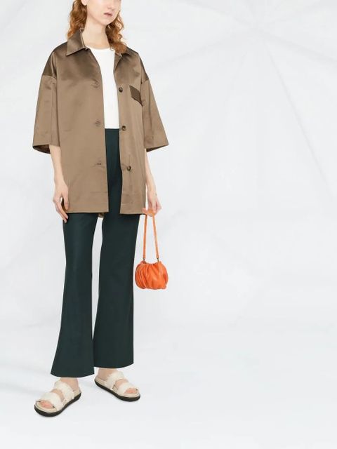 Nanushka Kyma cropped kick-flare trousers - Green