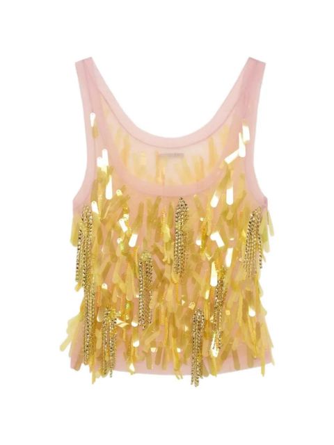 16Arlington Sharla embroidered tulle tank top - Gold - zdjęcie produktu nr 1