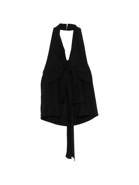 Eleh tie front top - Black - zdjęcie produktu nr 1