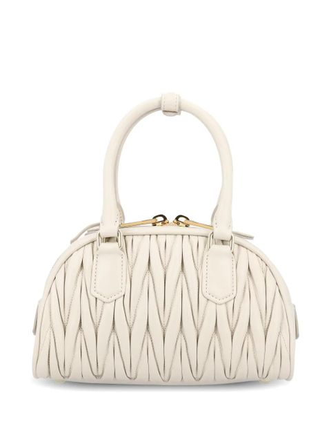 Miu Miu matelassé logo-detail tote bag - White - zdjęcie produktu nr 2