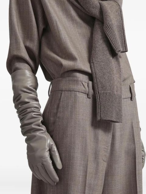 The Frankie Shop Veneto leather gloves - Grey - zdjęcie produktu nr 2