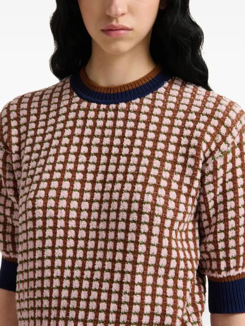 Marni jacquard tweed sweatshirt - Pink