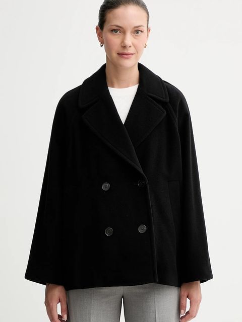 Marc O'Polo płaszcz z wełną kolor czarny 508017570119 - zdjęcie produktu nr 1