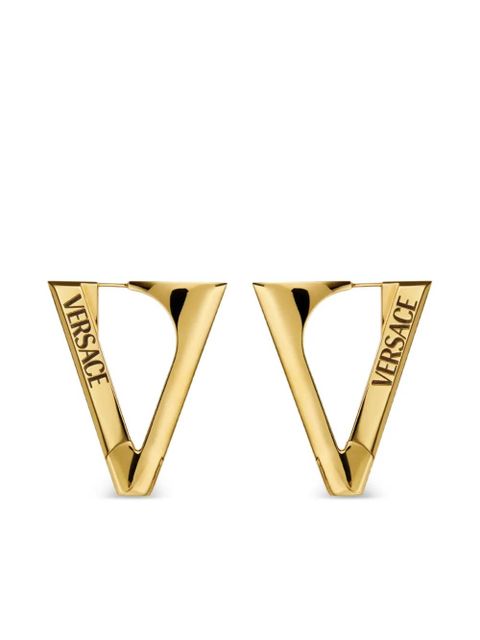 Versace triangle logo-detail earrings - Gold - zdjęcie produktu nr 1
