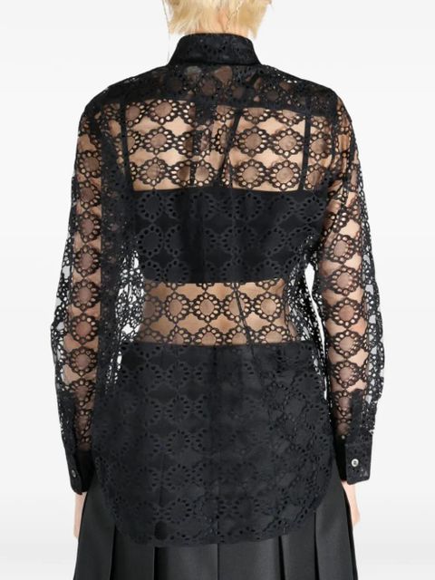 Comme Des Garçons lace button shirt - Black