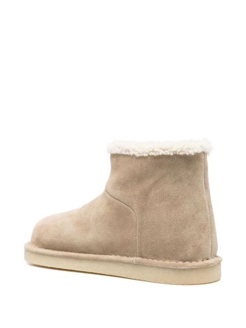 Miu Miu suede shearling-lined ankle boots - Neutrals - zdjęcie produktu nr 2