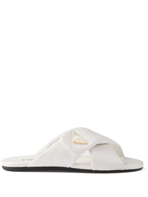 Prada padded nappa-leather slides - White - zdjęcie produktu nr 1