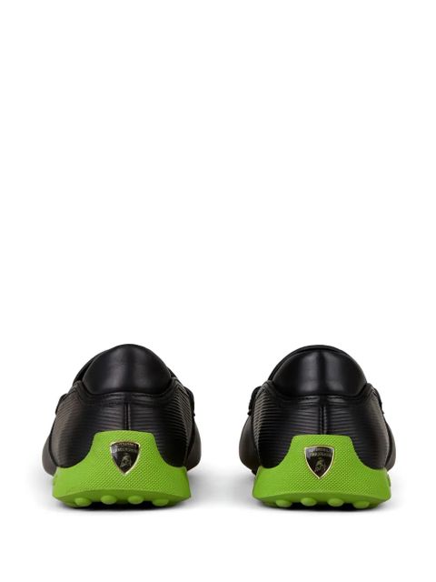 Tod's Automobili Lamborghini slip-on leather driving shoes - Black