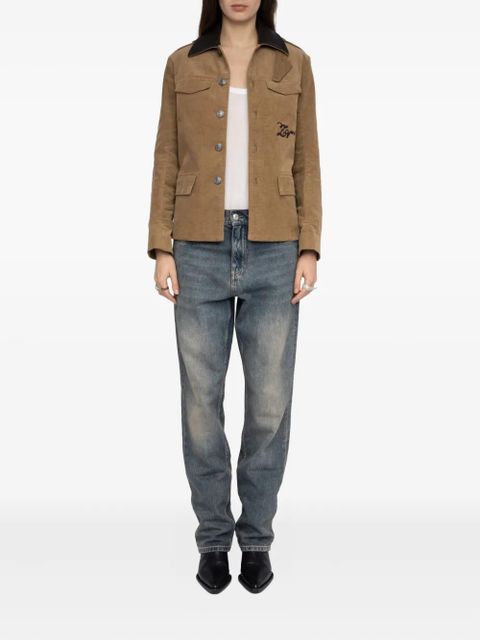 Zadig&Voltaire Veram corduroy embroidered jacket - Brown - zdjęcie produktu nr 2