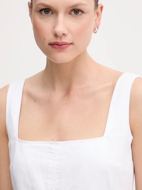 Calvin Klein Jeans sukienka z domieszką lnu