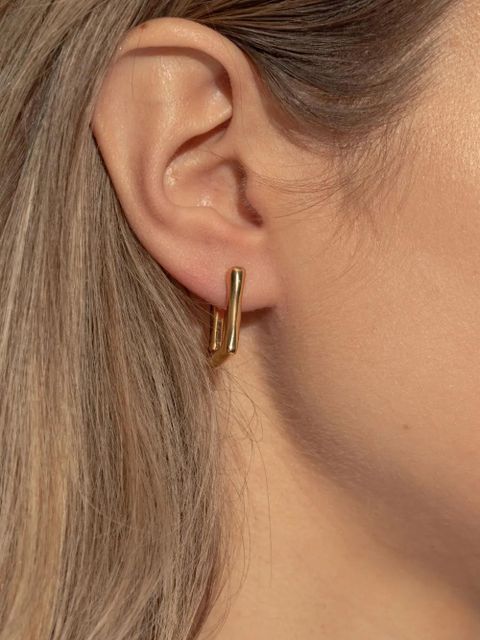 Jil Sander rectangle earrings - Gold - zdjęcie produktu nr 2