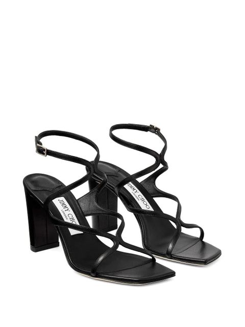 Jimmy Choo Azie 85mm leather sandals - Black