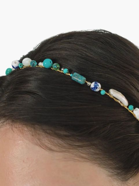 Jennifer Behr Marietta headband - Blue - zdjęcie produktu nr 2