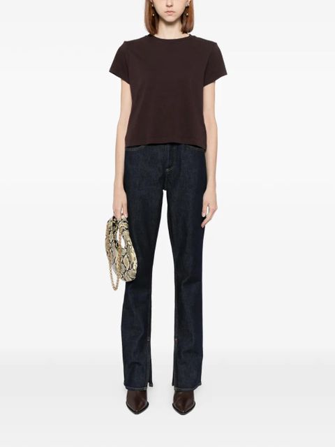 AGOLDE Adine shrunken T-shirt - Brown