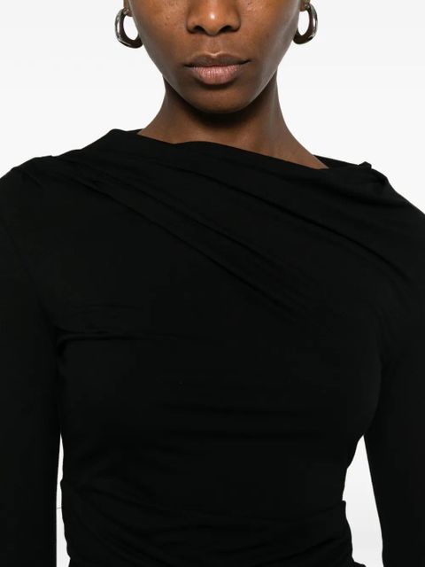 ENTIRE STUDIOS draped long-sleeve top - Black