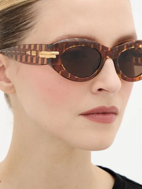 Bottega Veneta okulary przeciwsłoneczne damskie kolor brązowy BV1322S