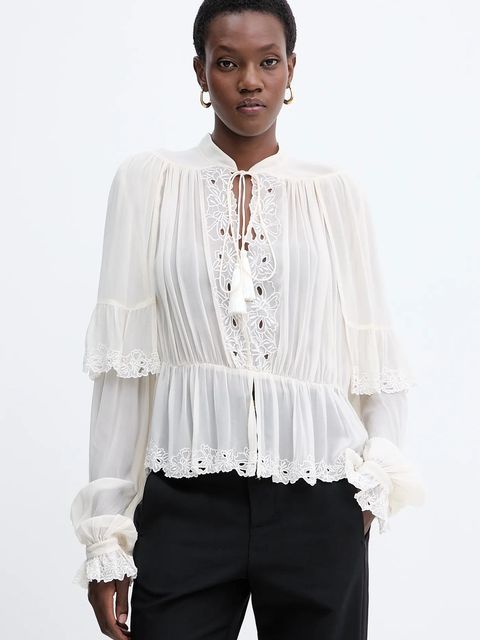 Twinset bluzka damska kolor beżowy w kwiaty 252TS2291