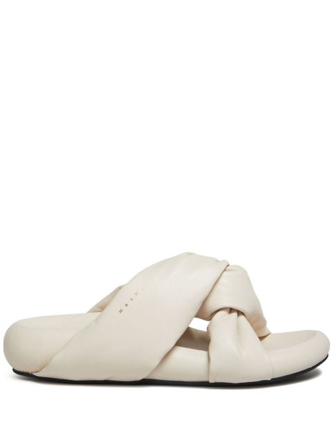 Marni Bubble twist-detail leather sandals - White - zdjęcie produktu nr 1