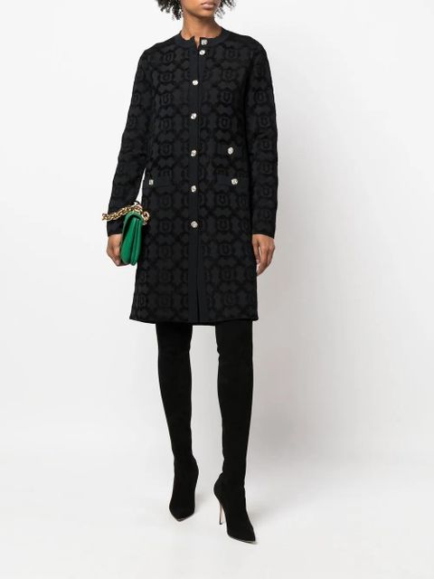 Ferragamo fitted single-breasted Gancini coat - Black