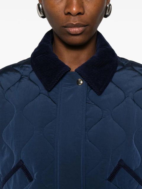 Maje quilted button jacket - Blue
