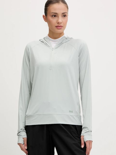 Helly Hansen bluza sportowa Shine Solen kolor turkusowy z kapturem gładka 49576 - zdjęcie produktu nr 1