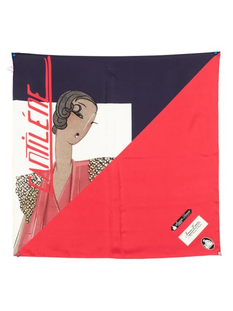 Lanvin graphic-print scarf - Red