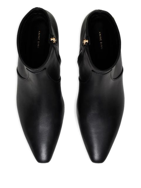ANINE BING pointed-toe low-heel boots - Black