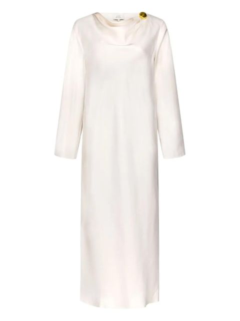 LouLou de Saison Zoya draped midi dress - Neutrals - zdjęcie produktu nr 1