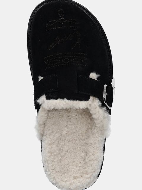 Kenzo klapki zamszowe Matto Clogs damskie kolor czarny FE62MU051L58.99