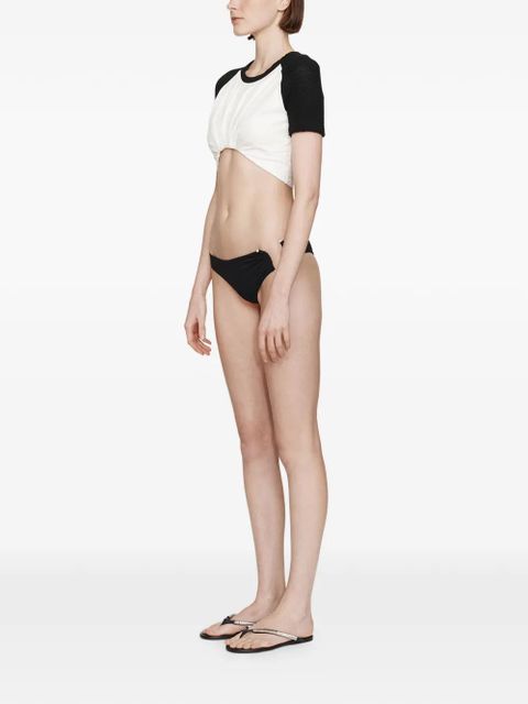 Christopher Esber tucked ringer jersey knit T-shirt - White - zdjęcie produktu nr 2