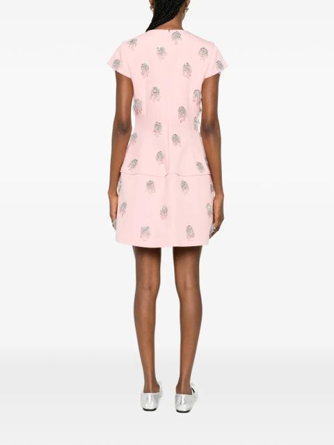 Simkhai V-neck embellished mini dress - Pink